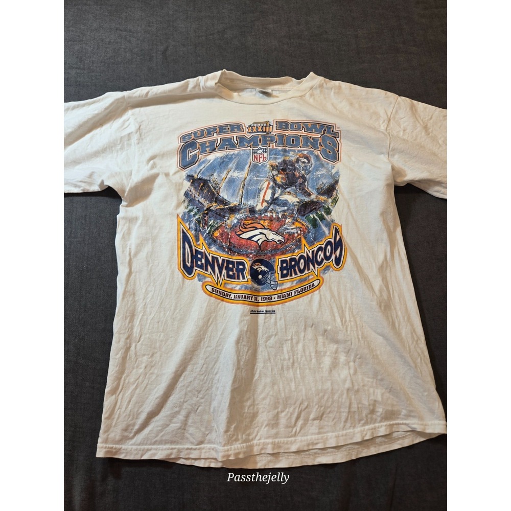 VTG Starter Broncos Super Bowl XXXIII Sz Medium T Shirt 90's Offical Denver